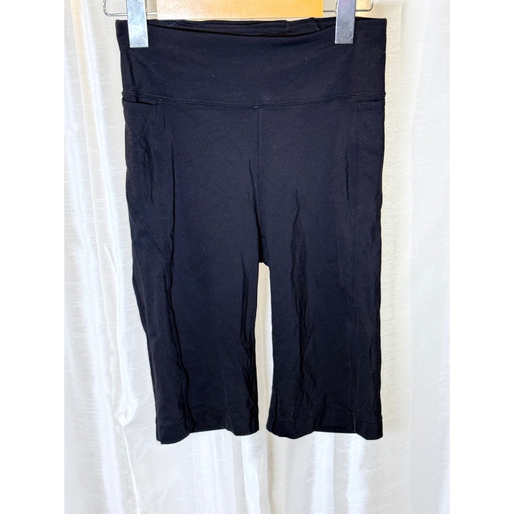 Lululemon Biker Shorts Women 4 Black High Rise Activewear W8AOFS